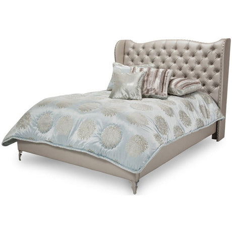 Aico Furniture - Hollywood Loft Frost Queen Upholstered Bed - 9001600Qnbed-104