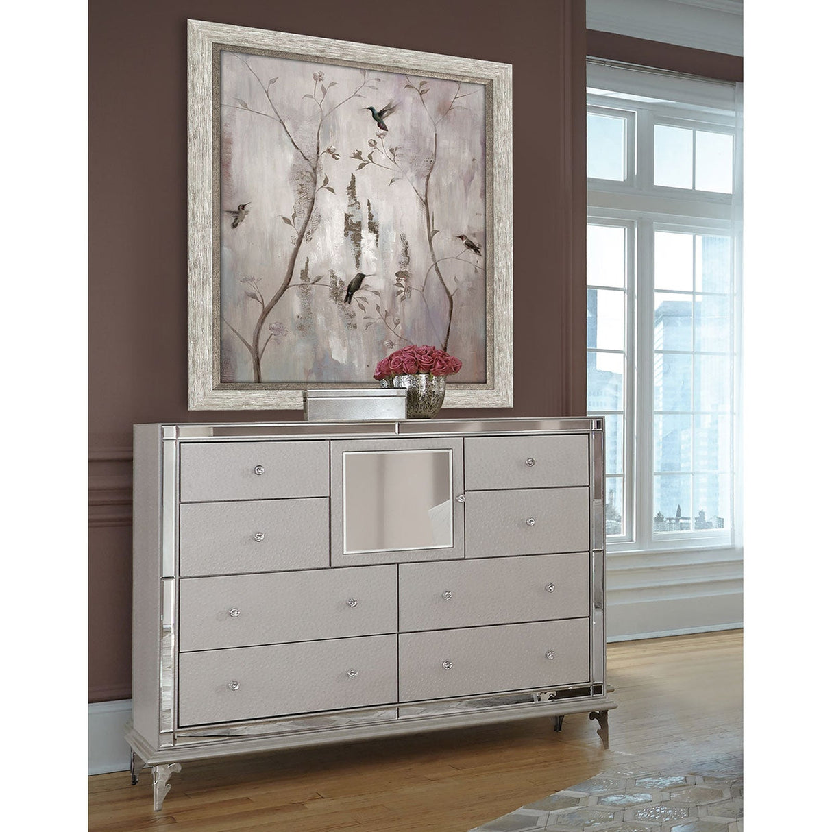 Michael Amini Hollywood Loft Upholstered Dresser - Home Elegance USA