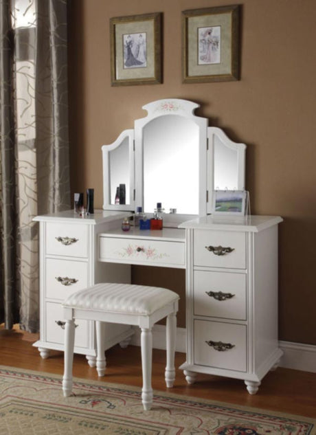 Acme Furniture - Torian 3 Piece Vanity Set in White - 90027-3SET
