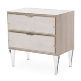 Aico Furniture - Camden Court Accent Cabinet-Nightstand In Pearl - 9005040-126