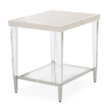 Aico Furniture - Camden Court End Table In Pearl - 9005202-126
