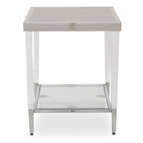 Aico Furniture - Camden Court End Table In Pearl - 9005202-126