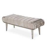 Michael Amini Roxbury Park Channel Tufted Bench - Home Elegance USA