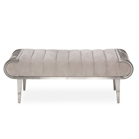 Michael Amini Roxbury Park Channel Tufted Bench - Home Elegance USA