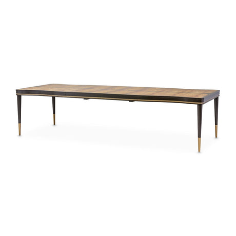 Michael Amini Malibu Crest Crotch Mahogany Rectangular Dining Table - Home Elegance USA