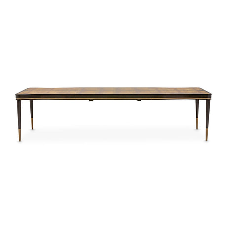 Michael Amini Malibu Crest Crotch Mahogany Rectangular Dining Table - Home Elegance USA