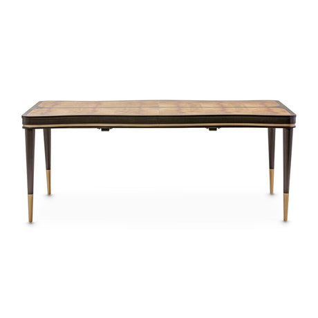 Michael Amini Malibu Crest Crotch Mahogany Rectangular Dining Table - Home Elegance USA