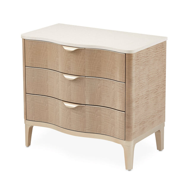 Michael Amini Malibu Crest 3 Drawer Nightstand - Home Elegance USA