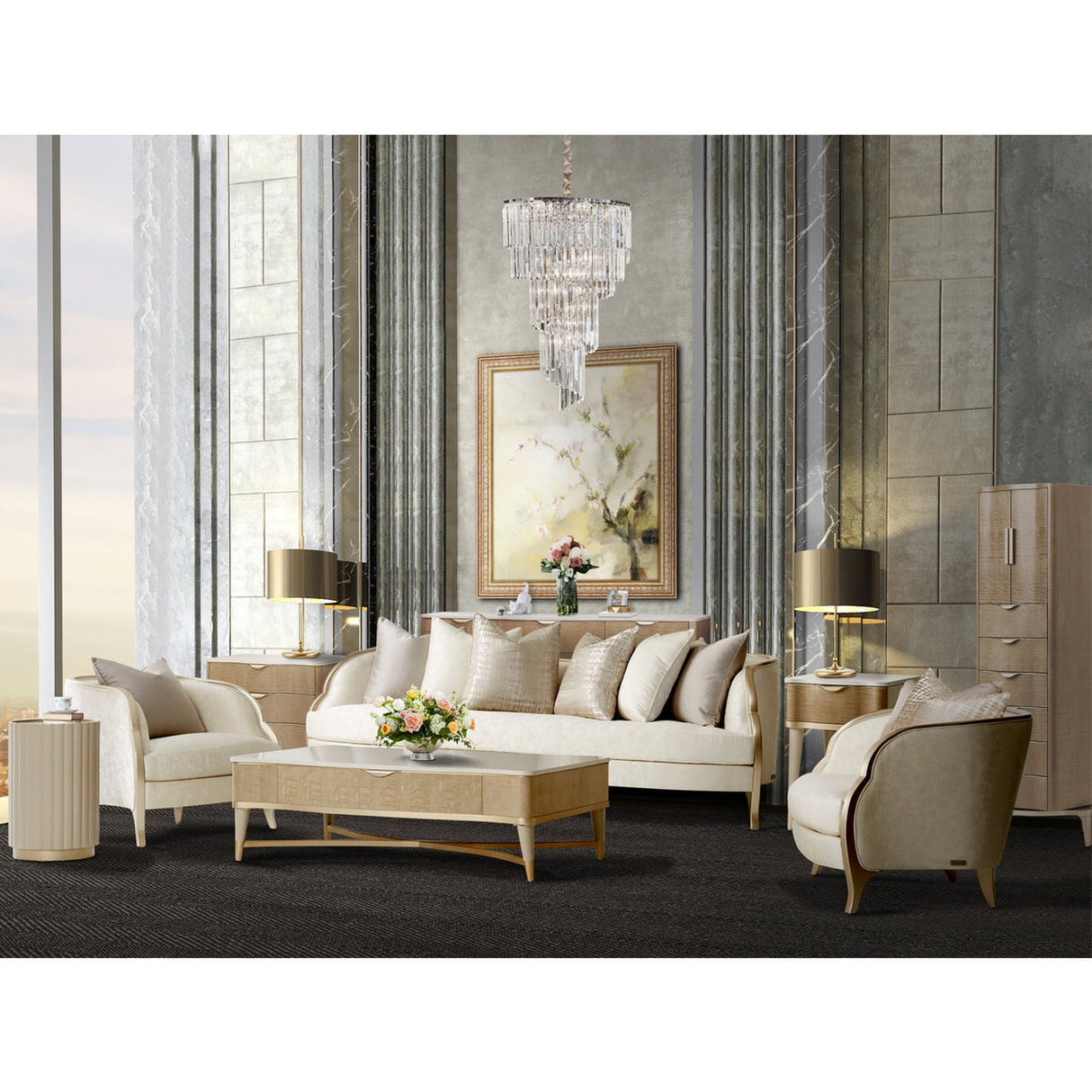 Michael Amini Malibu Crest Sofa - Home Elegance USA