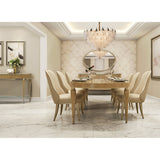 Michael Amini Villa Cherie Caramel Oval Dining Table - Home Elegance USA
