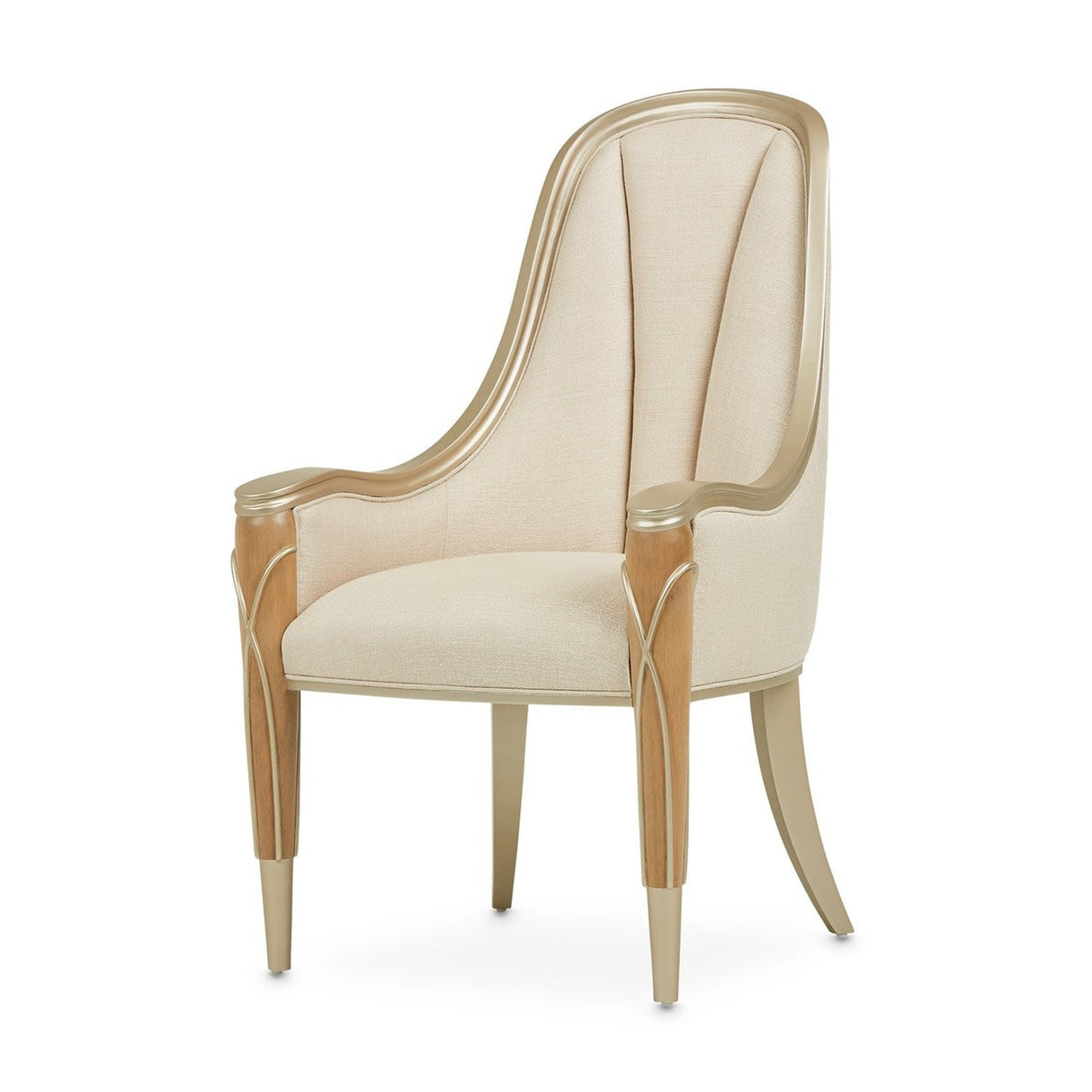 Michael Amini Villa Cherie Caramel Arm Chair - Home Elegance USA