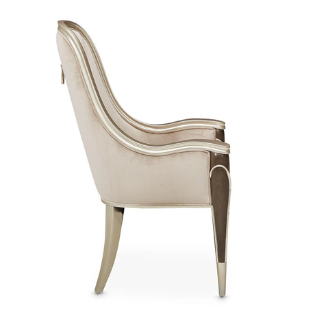 Michael Amini Villa Cherie Hazelnut Arm Chair - Home Elegance USA