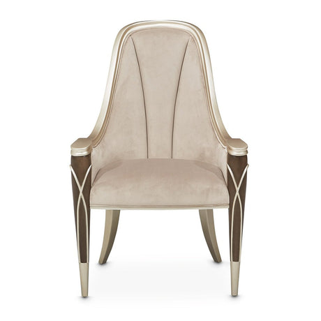 Michael Amini Villa Cherie Hazelnut Arm Chair - Home Elegance USA