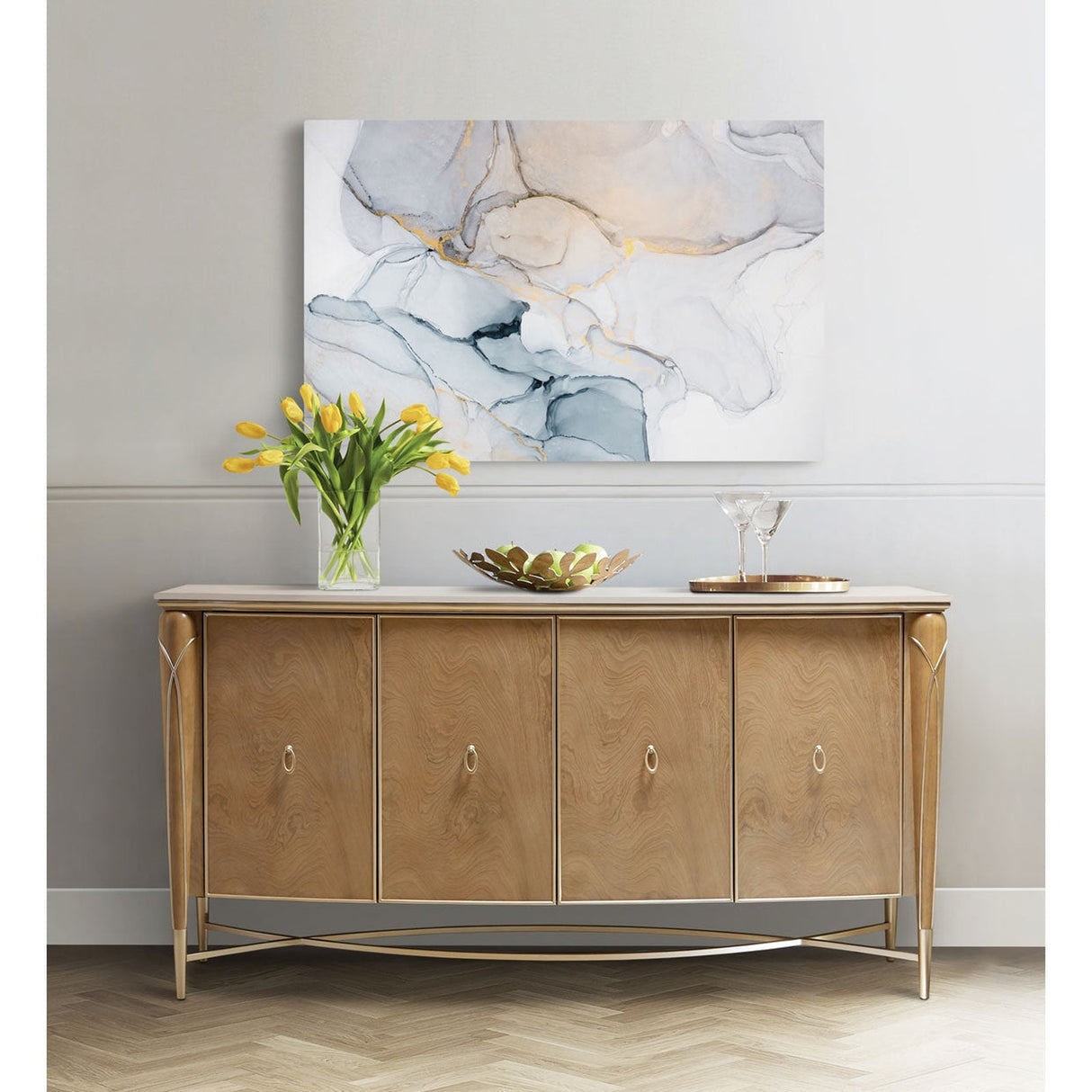 Michael Amini Villa Cherie Caramel Sideboard - Home Elegance USA