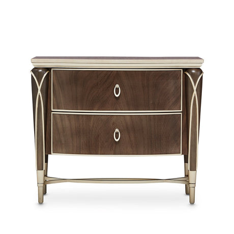 Michael Amini Villa Cherie Hazelnut Nightstand - Home Elegance USA