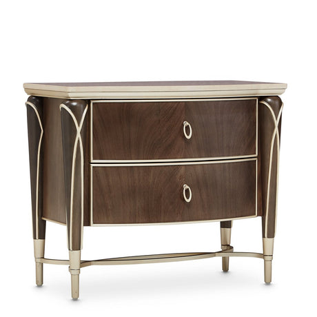 Michael Amini Villa Cherie Hazelnut Nightstand - Home Elegance USA