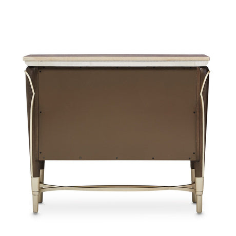 Michael Amini Villa Cherie Hazelnut Nightstand - Home Elegance USA