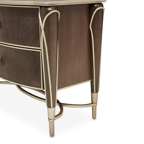 Michael Amini Villa Cherie Hazelnut Nightstand - Home Elegance USA