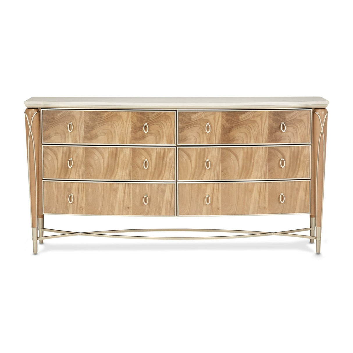 Michael Amini Villa Cherie Caramel Storage Dresser - Home Elegance USA