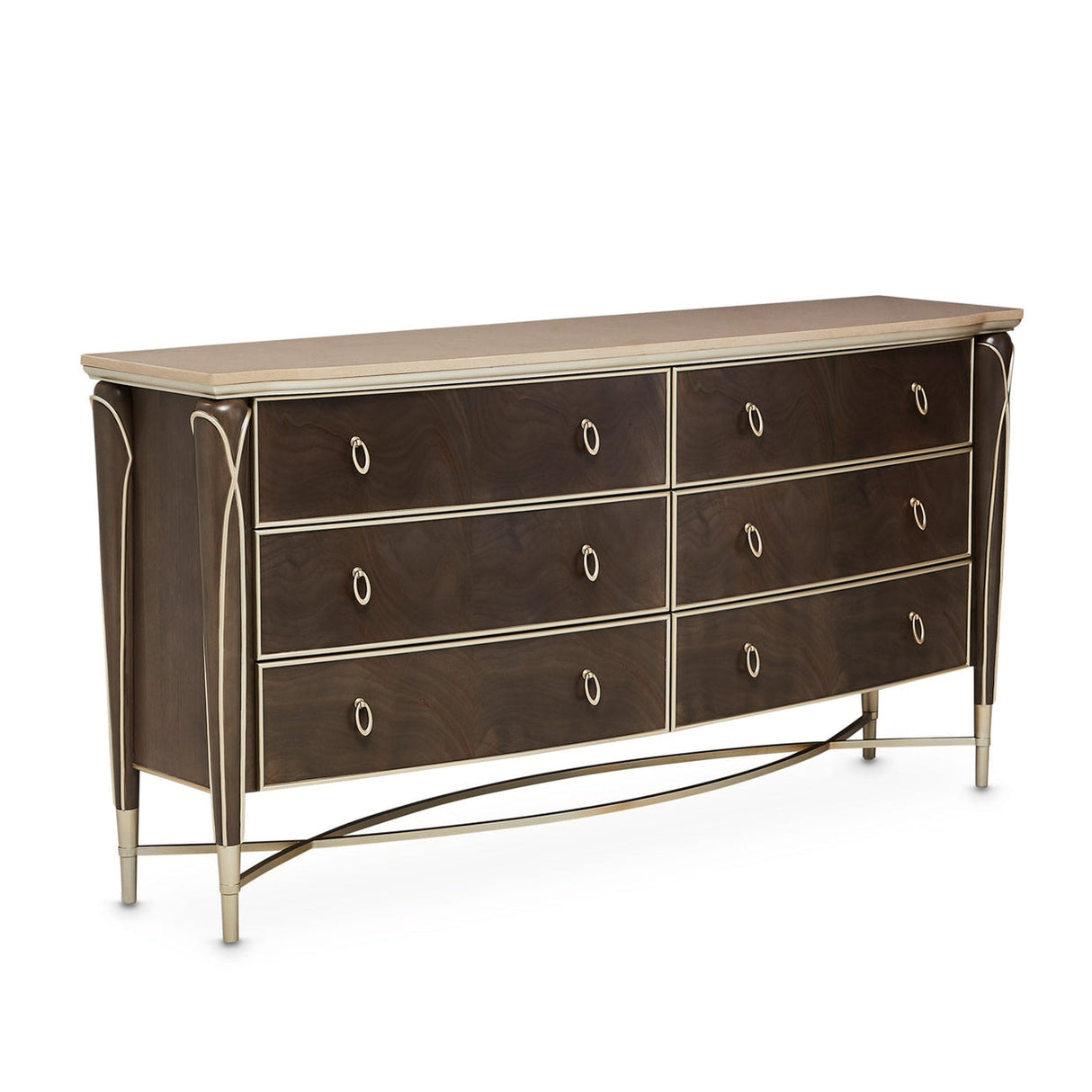 Michael Amini Villa Cherie Hazelnut Dresser - Home Elegance USA