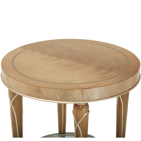 Michael Amini Villa Cherie Caramel End Table - Home Elegance USA