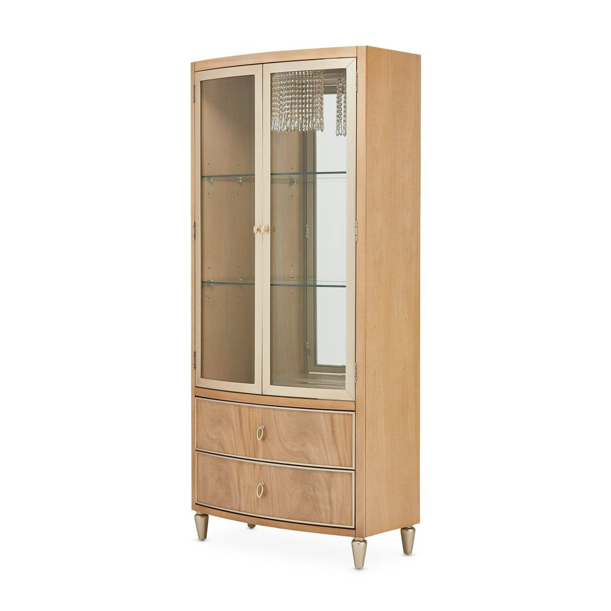 Michael Amini Villa Cherie Caramel Display Cabinet - Home Elegance USA