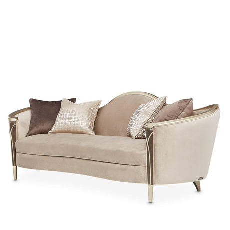 Michael Amini Villa Cherie Hazelnut Sofa - Home Elegance USA