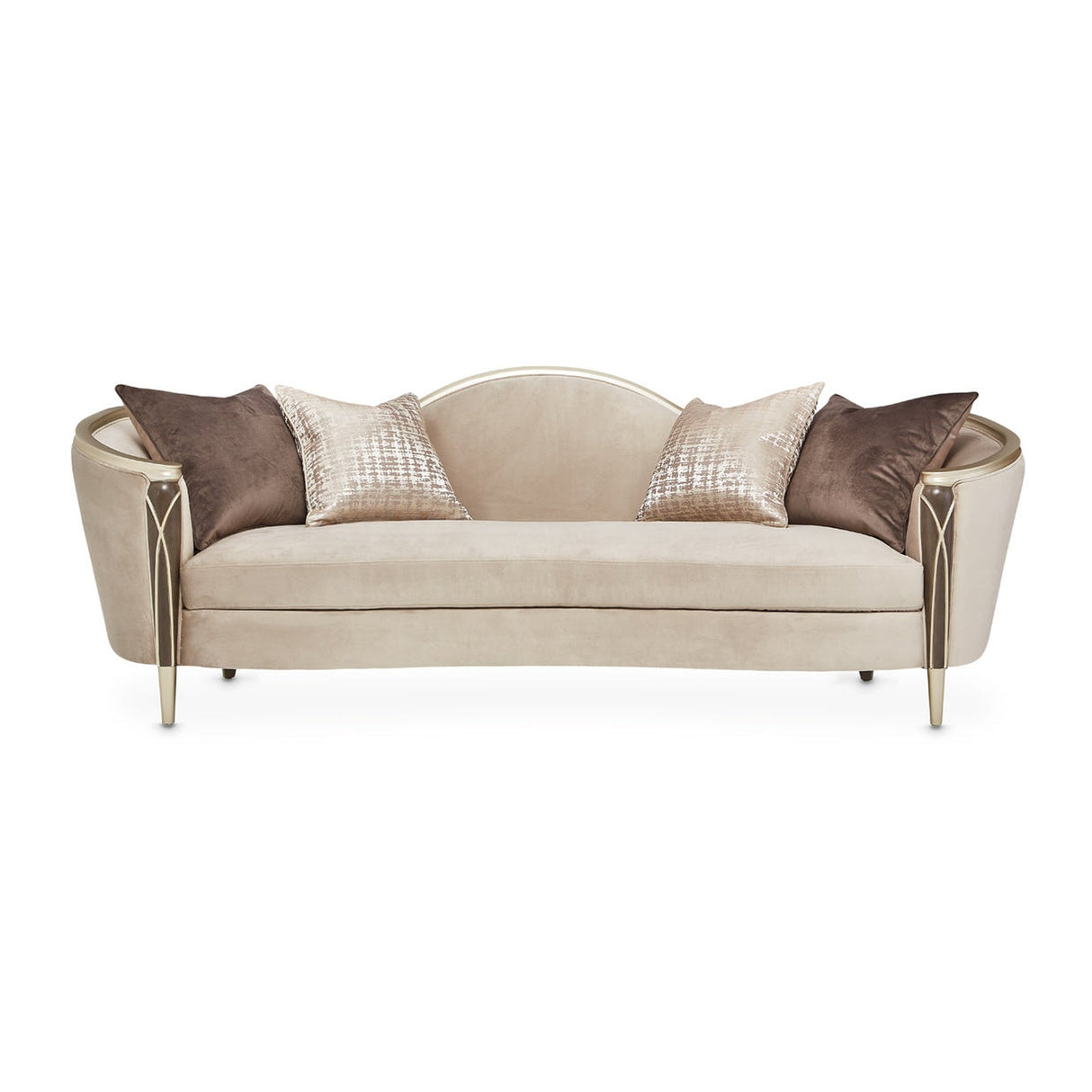 Michael Amini Villa Cherie Hazelnut Sofa - Home Elegance USA