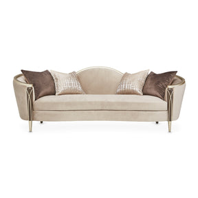 Michael Amini Villa Cherie Hazelnut Sofa - Home Elegance USA
