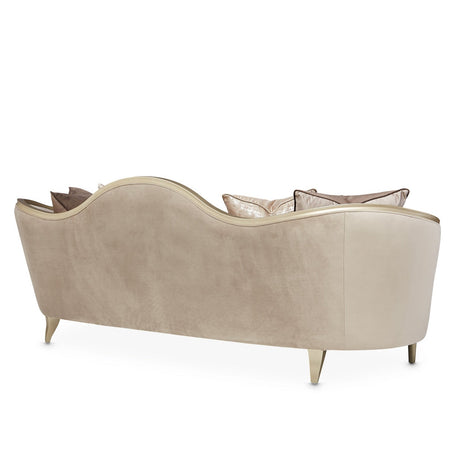 Michael Amini Villa Cherie Hazelnut Sofa - Home Elegance USA