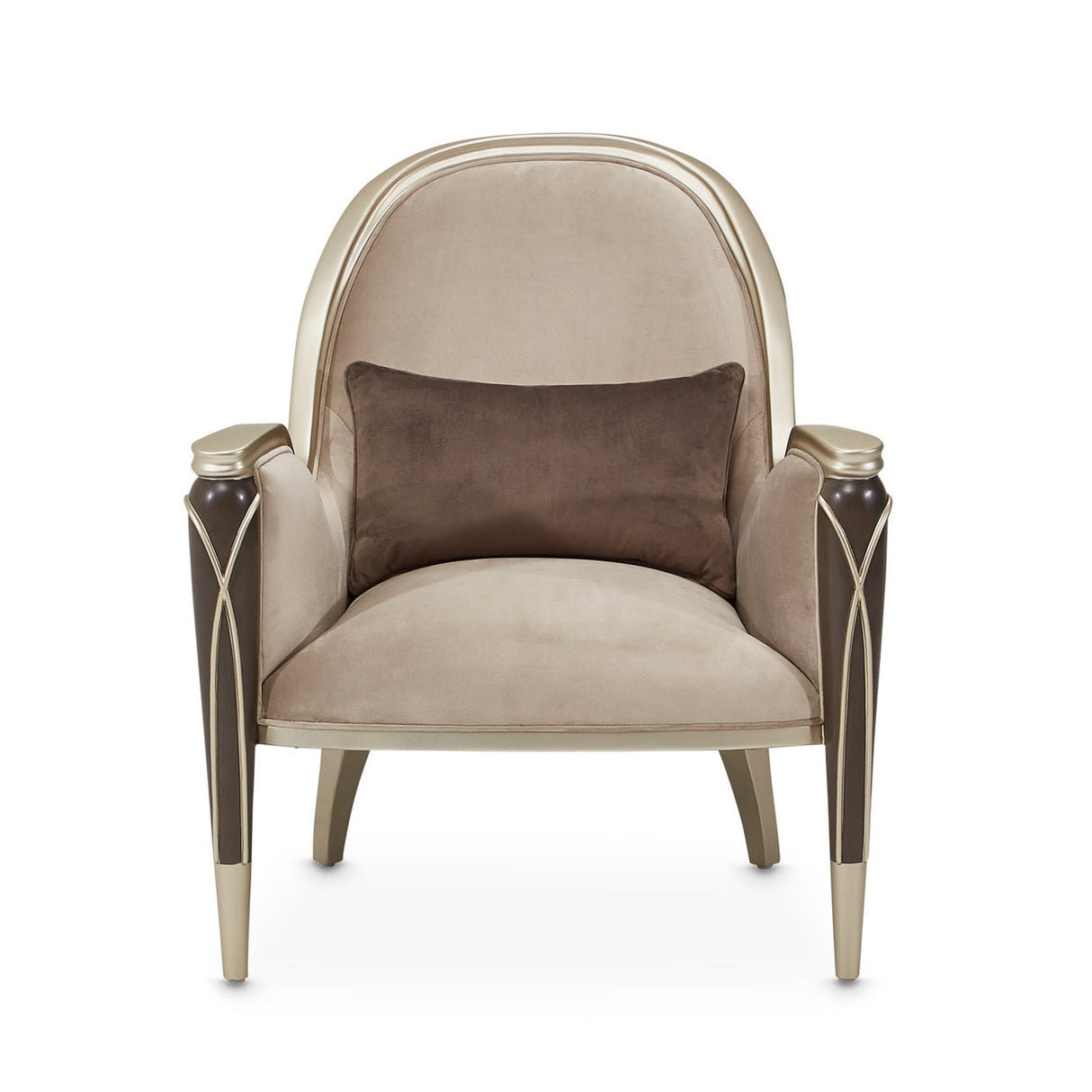 Michael Amini Villa Cherie Hazelnut Accent Chair - Home Elegance USA