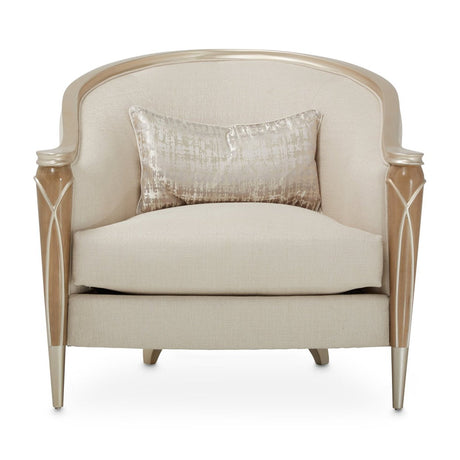 Michael Amini Villa Cherie Caramel Matching Chair - Home Elegance USA