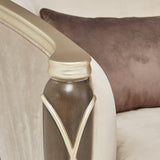 Michael Amini Villa Cherie Hazelnut Matching Accent Chair - Home Elegance USA