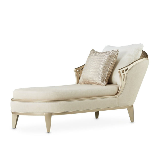 Michael Amini Villa Cherie Caramel Chaise - Home Elegance USA