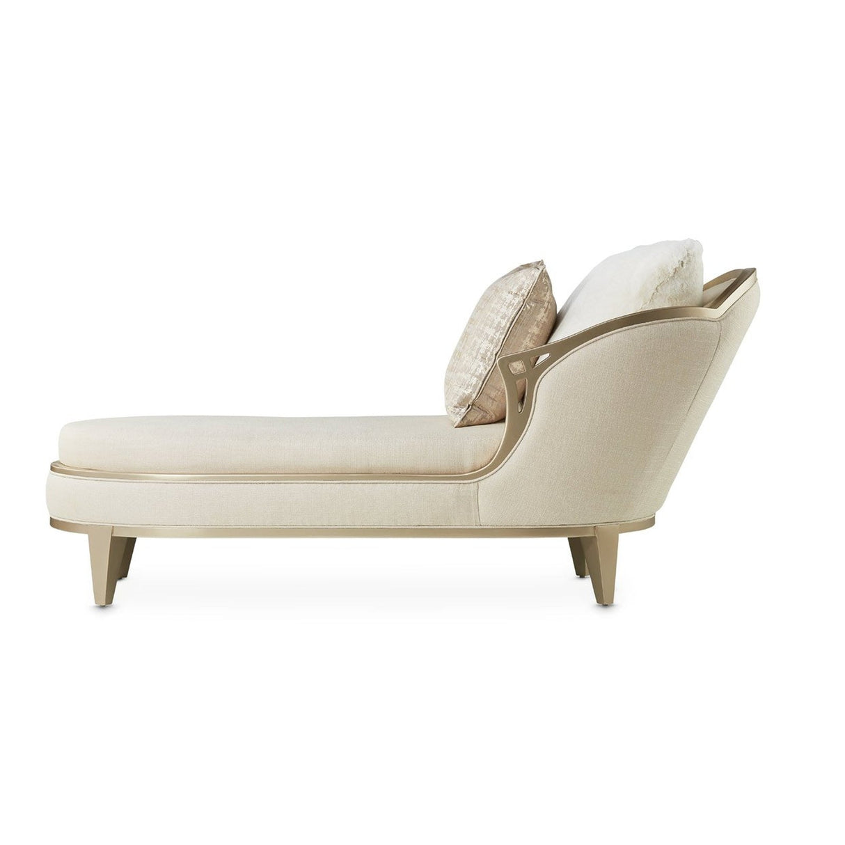 Michael Amini Villa Cherie Caramel Chaise - Home Elegance USA