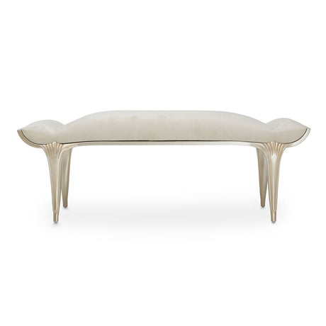 Michael Amini Villa Cherie Caramel Bed Bench - Home Elegance USA