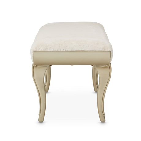 Michael Amini Villa Cherie Hazelnut Bed Bench - Home Elegance USA