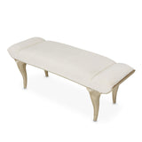 Michael Amini Villa Cherie Hazelnut Bed Bench - Home Elegance USA