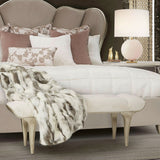 Michael Amini Villa Cherie Hazelnut Bed Bench - Home Elegance USA