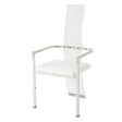State St. Arm Chairs (Set of 2) Acrylic Back Satin White – AICO