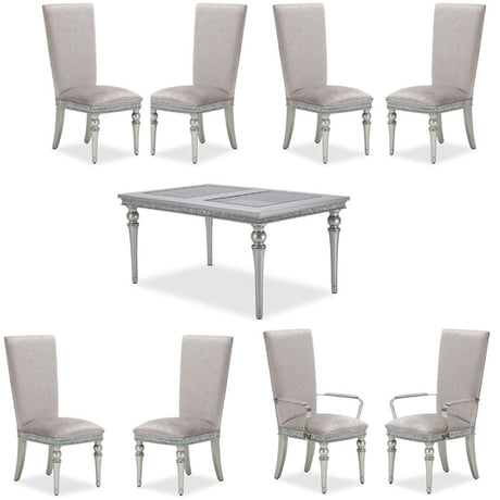 Aico Furniture - Melrose Plaza 9 Piece Rectangular Dining Room Set - 9019000-118-9Set