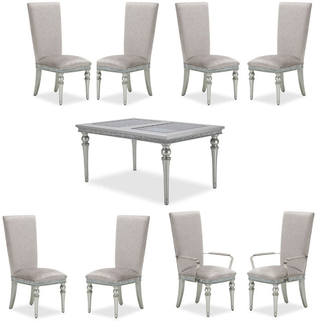 Aico Furniture - Melrose Plaza 9 Piece Rectangular Dining Room Set - 9019000-118-9Set