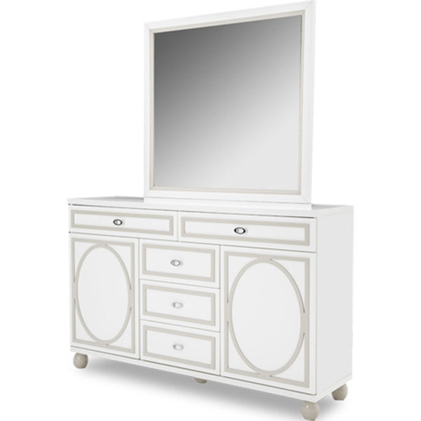 Aico Furniture - Sky Tower Dresser With Mirror - 9025650-60-108