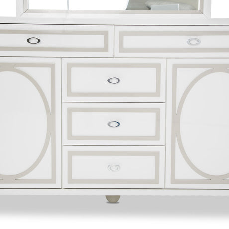 Aico Furniture - Sky Tower Dresser With Mirror - 9025650-60-108