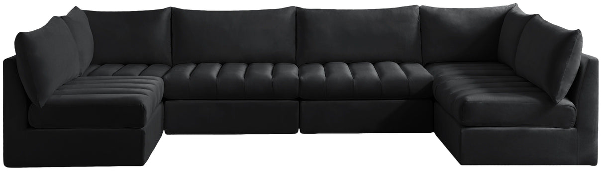 Jacob - Modular Sectional 6 Piece - Black - Home Elegance USA