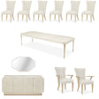 La Rachelle 11-Piece Rectangular Dining Room Set Medium Champagne — AICO Furniture