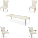 Aico Furniture - La Rachelle 5 Piece Dining Room Set In Medium Champagne - 9034000-136-5Set