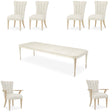La Rachelle 7-Piece Rectangular Dining Room Set Medium Champagne — AICO Furniture
