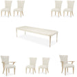 La Rachelle 9-Piece Rectangular Dining Room Set Medium Champagne — AICO Furniture
