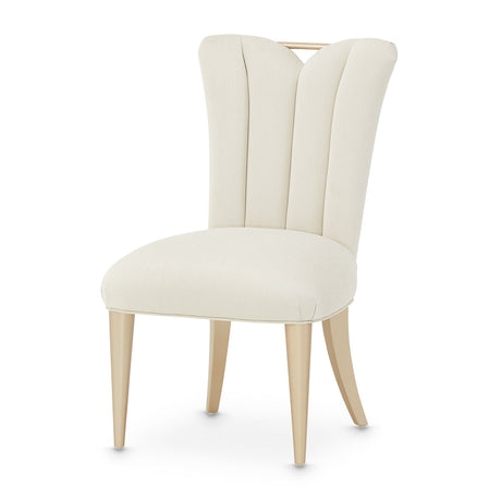 Aico Furniture - La Rachelle Side Chair In Medium Champagne (Set Of 2) - 9034003-136